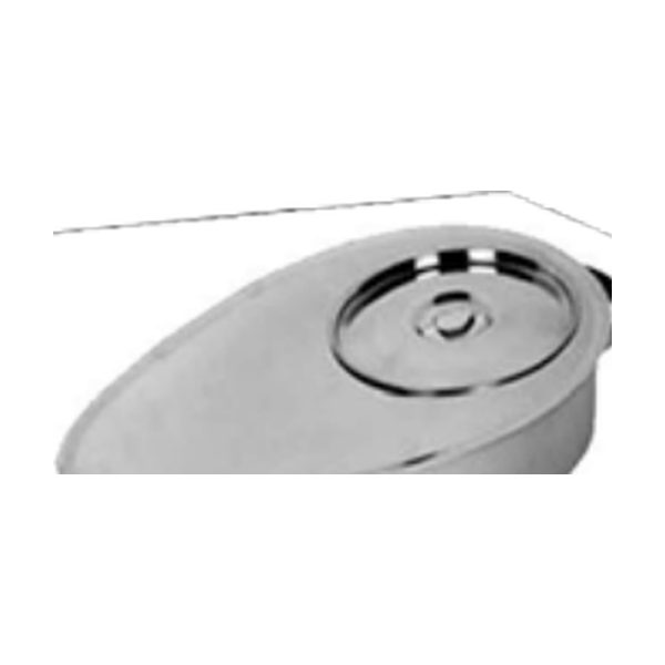 Stainless steel bed pan with lid