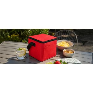 6 Can Cooler With Foil Liner And Pocket Non-Woven Foil Linin