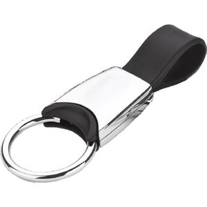 Metal Keychain With Silicone Strap