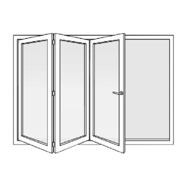 Aluminium 3 Panel Folding Door