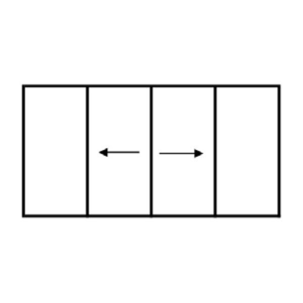 Aluminium 4 Pane Sliding Door