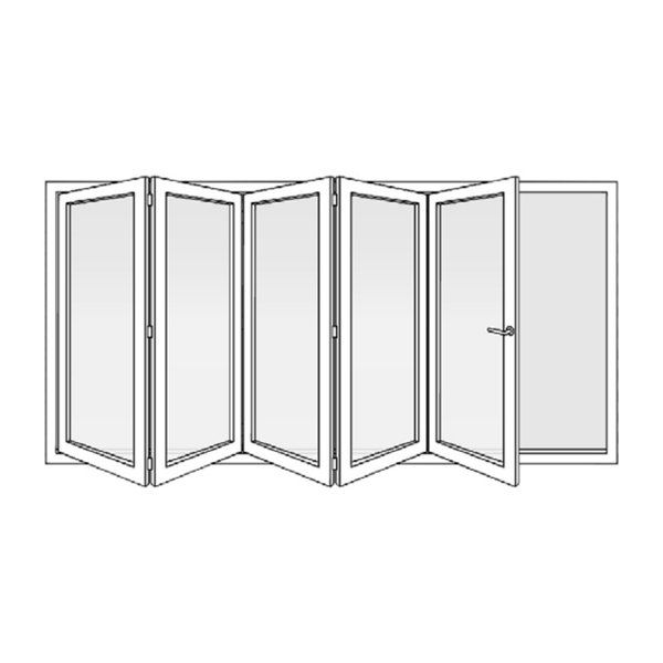 Aluminium 5 Panel Folding Door