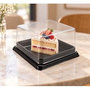 Mini Plastic Dessert Cup Cake Box 10pc
