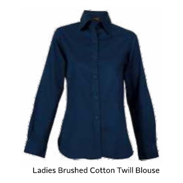 Ladies Brushed Cotton Twill Blouse