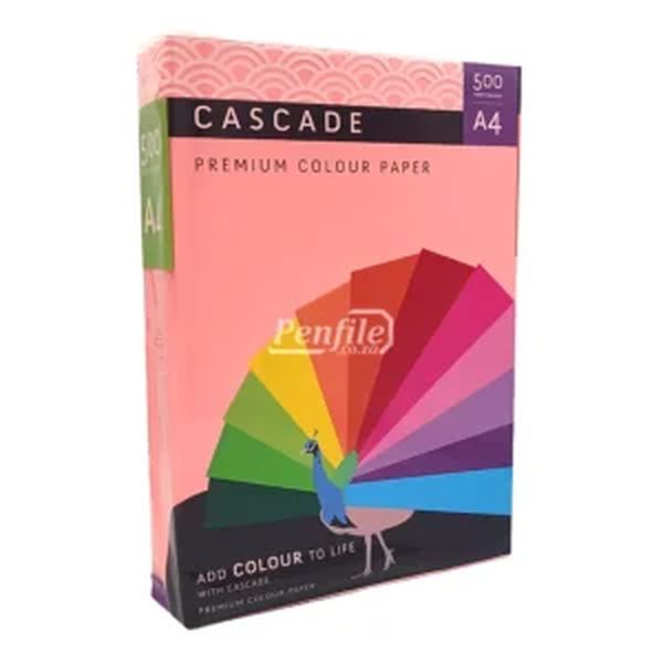 Cascade A4 Colour Paper 75gsm Ream 500 Sheets - Cyber HP Pink