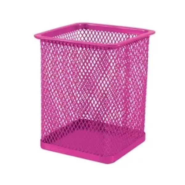 SDS Wire Mesh Square Pen Holder Pink