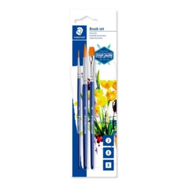 Staedtler Brush Set 3 Piece - No 2 & 8 Round + 8 Flat