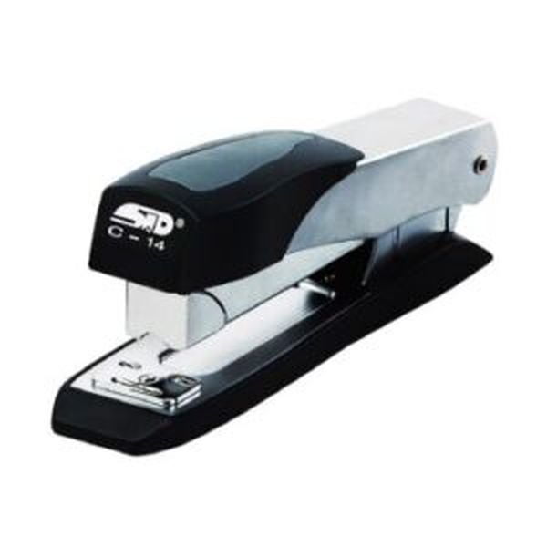 STD C14 Semi Heavy Duty Metal Front Loading Half Strip Stapler 45 Sheet Silver