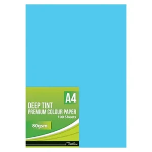 Treeline A4 Deep Tint Project Paper 80gsm Turquoise 100s