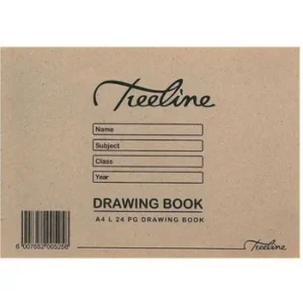 Treeline A4 Drawing Book Landscape 24 Page